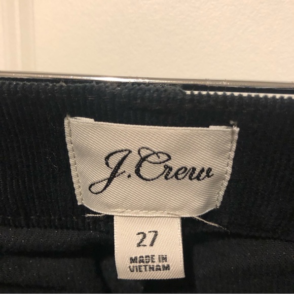 J Crew Black Billie Demi Boot Crop Corduroy Jeans - Picture 4 of 6